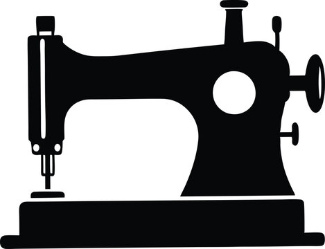 recommend clip art: sewing machine silhouette,sewing machine flat vector icon