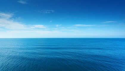 Obraz premium calm blue ocean with a light blue sky