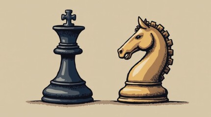 Detailed Chess Knight or Rook Icon