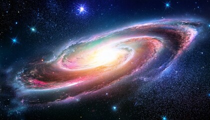 Fototapeta premium a charming galaxy heritage with swirling stars colourful nebulae and remote galaxies depicting the vastness and splendor of space perfect for sci fi topics instructional projects and