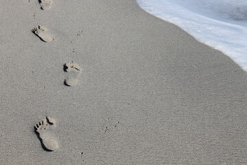 footprints in sand