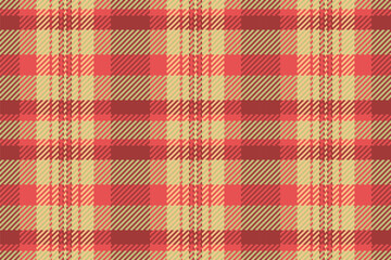 Best check plaid vector, trousers tartan fabric texture. Festival pattern seamless background textile in red and lime colors.