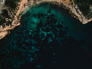 Italy aerial topshot, Sardegna Cagliari