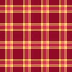 Vibrant red and gold plaid pattern. Perfect for textile design, autumnal backgrounds, or rustic-themed projects.