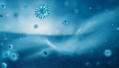 An image highlighting how virus particles spread through air currents, visualizing wind movement