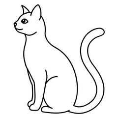 A tiny cat for kids colouring book