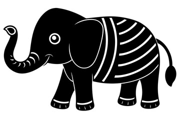 elephant cartoon illustration silhouette