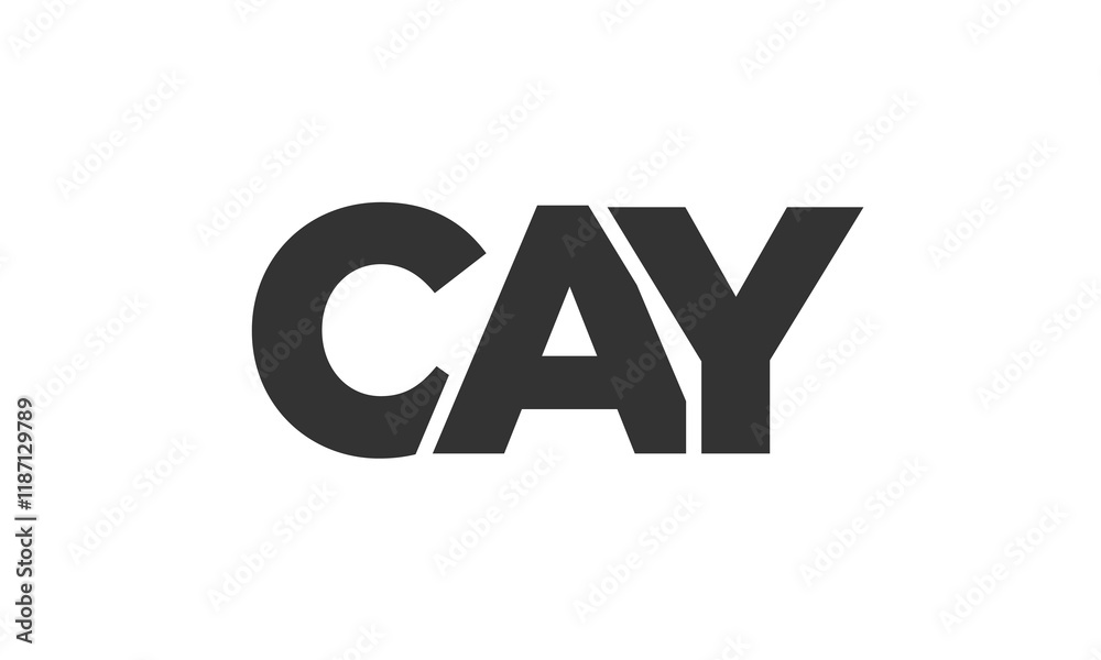 Fototapete cay logo design template with strong and modern bold text. initial based vector logotype featuring s