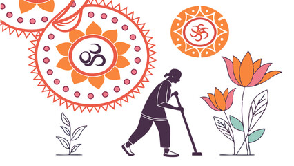 Abstract Design Honoring Guru Purnima in Style.svg