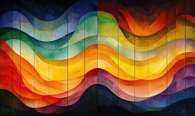 Colorful abstract wave pattern background for design or decoration.