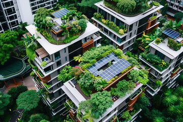Modern energy storage units surrounded by vibrant forest foliage, emphasizing eco-friendly technology solutions