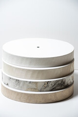 Glitter ribbons in different colors stacked together. Perfect for crafting, gift wrapping, or decoration projects