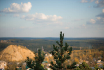 view of the Ural mountains in autumn