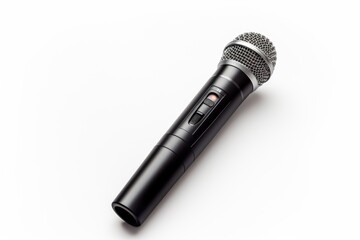 High-quality black microphone with metallic details designed for live performances or studio recordings