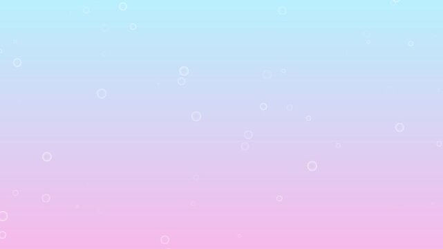 Sweet fantasy animated floating bubbles on pastel background