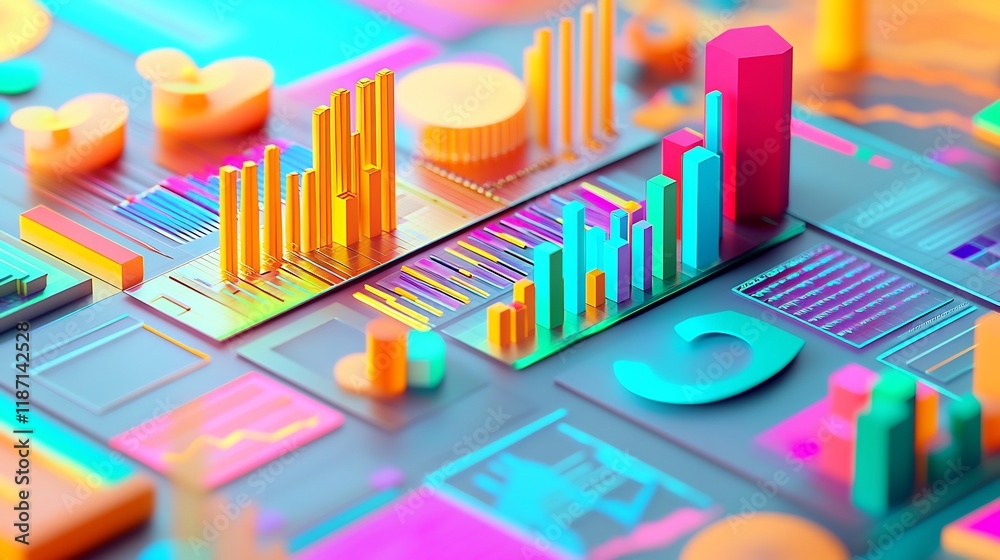 Aufkleber vibrant rendering of investment analysis tool showcasing portfolio management risk assessment capita
