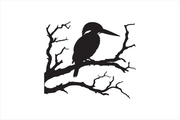 Kingfisher Silhouette vector 
