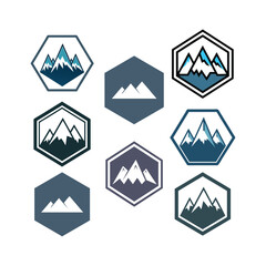  Mountain logo icon.