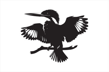 Kingfisher Silhouette vector 