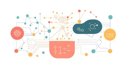 Obraz premium Abstract Digital Landscape