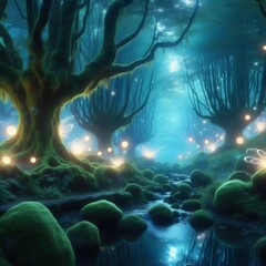 illustration of forest in mortal world