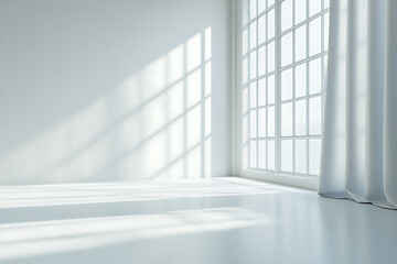 Fototapeta premium empty room with windows