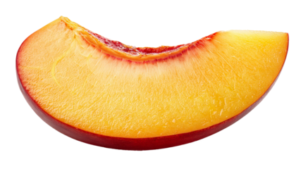 slice of nectarine isolated on transparent background, png