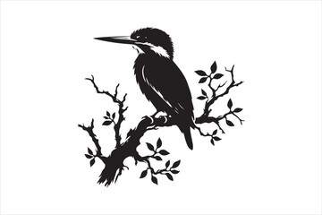 Kingfisher Silhouette vector 