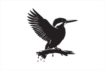 Obraz premium Kingfisher Silhouette vector 