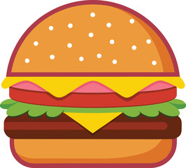 hamburger clipart art,  hamburger vector, hamburger vector illustration, hamburger vector images, hamburger vector icon ,  hamburger  illustration 