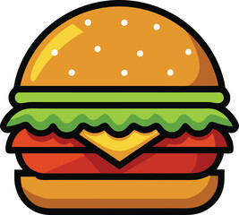 hamburger clipart art,  hamburger vector, hamburger vector illustration, hamburger vector images, hamburger vector icon ,  hamburger  illustration 