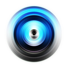 Colorful radial motion effect. Abstract rounded background. Color curves and sphere.