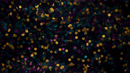 Naklejka premium Vibrant multicolored confetti against dark background
