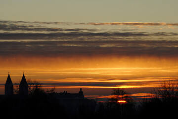 Fototapeta premium Freising, Morgenstimmung