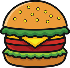 hamburger clipart art,  hamburger vector, hamburger vector illustration, hamburger vector images, hamburger vector icon ,  hamburger  illustration 
