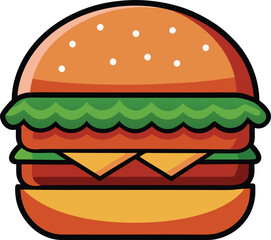 hamburger clipart art,  hamburger vector, hamburger vector illustration, hamburger vector images, hamburger vector icon ,  hamburger  illustration 