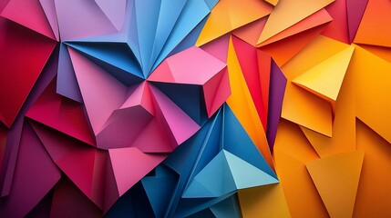 Fototapeta premium Abstract colorful geometric shapes background. (1)