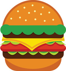 hamburger clipart art,  hamburger vector, hamburger vector illustration, hamburger vector images, hamburger vector icon ,  hamburger  illustration 