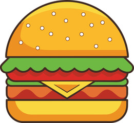 hamburger clipart art,  hamburger vector, hamburger vector illustration, hamburger vector images, hamburger vector icon ,  hamburger  illustration 