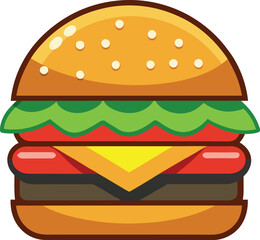 hamburger clipart art,  hamburger vector, hamburger vector illustration, hamburger vector images, hamburger vector icon ,  hamburger  illustration 