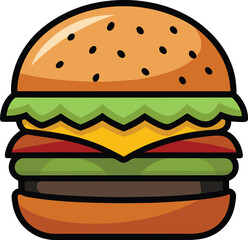 hamburger clipart art,  hamburger vector, hamburger vector illustration, hamburger vector images, hamburger vector icon ,  hamburger  illustration 
