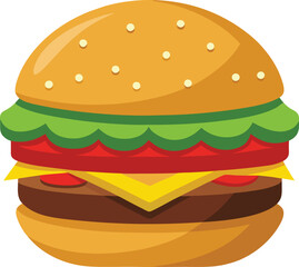 hamburger clipart art,  hamburger vector, hamburger vector illustration, hamburger vector images, hamburger vector icon ,  hamburger  illustration 
