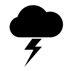 Cloud lightning weather storm icon symbol vector illustration