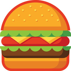 hamburger clipart art,  hamburger vector, hamburger vector illustration, hamburger vector images, hamburger vector icon ,  hamburger  illustration 