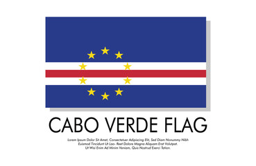 Vector Cabo flag banner Cabo flag with white background Vector illustration design Cabo independence day banner design 