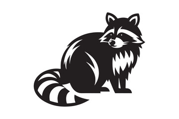 Raccoon Silhouette Vector Animal Illustration 