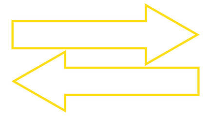 Set of long arrow vector, icon. red horizontal double side arrow. Straight long arrow vector icon set. Long arrows left and right in flat style. Long arrow