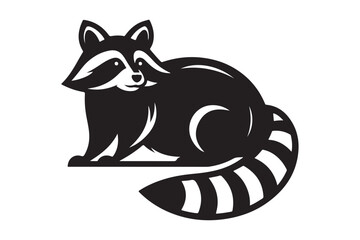 Raccoon Silhouette Vector Animal Illustration 