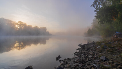 morning mist on the river