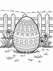 happy easter, easter bunny coloring page. printable. vol 1.